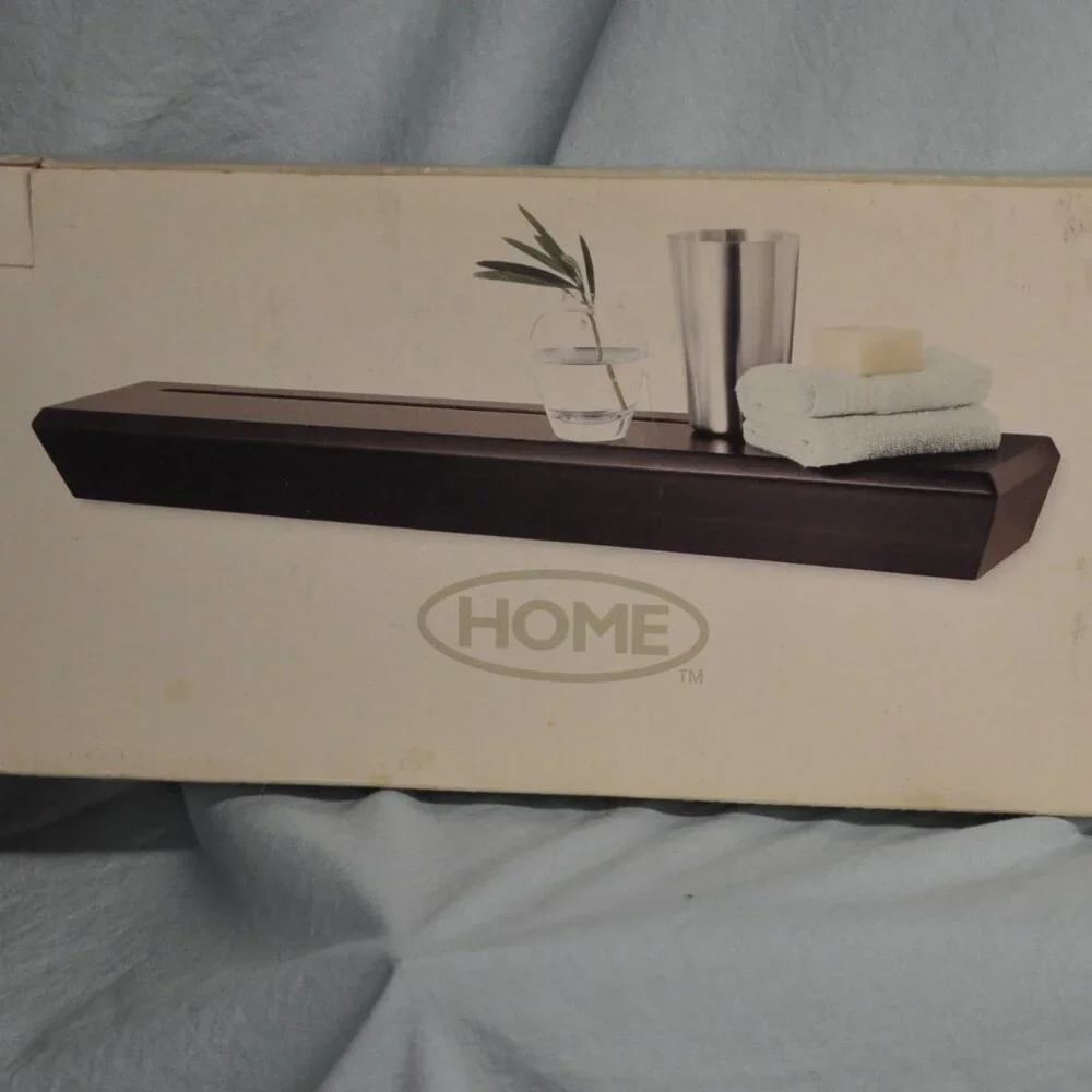 *SALE* Home brand TWO walnut finish floating 24
